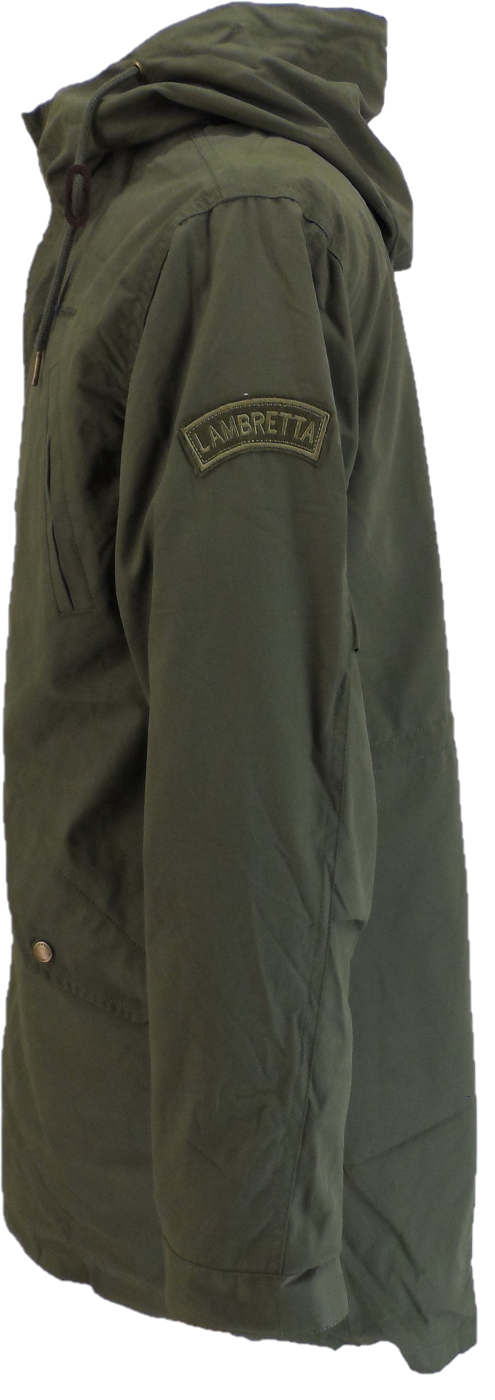 Lambretta Mens Retro Shower Resistant Fishtail Parka