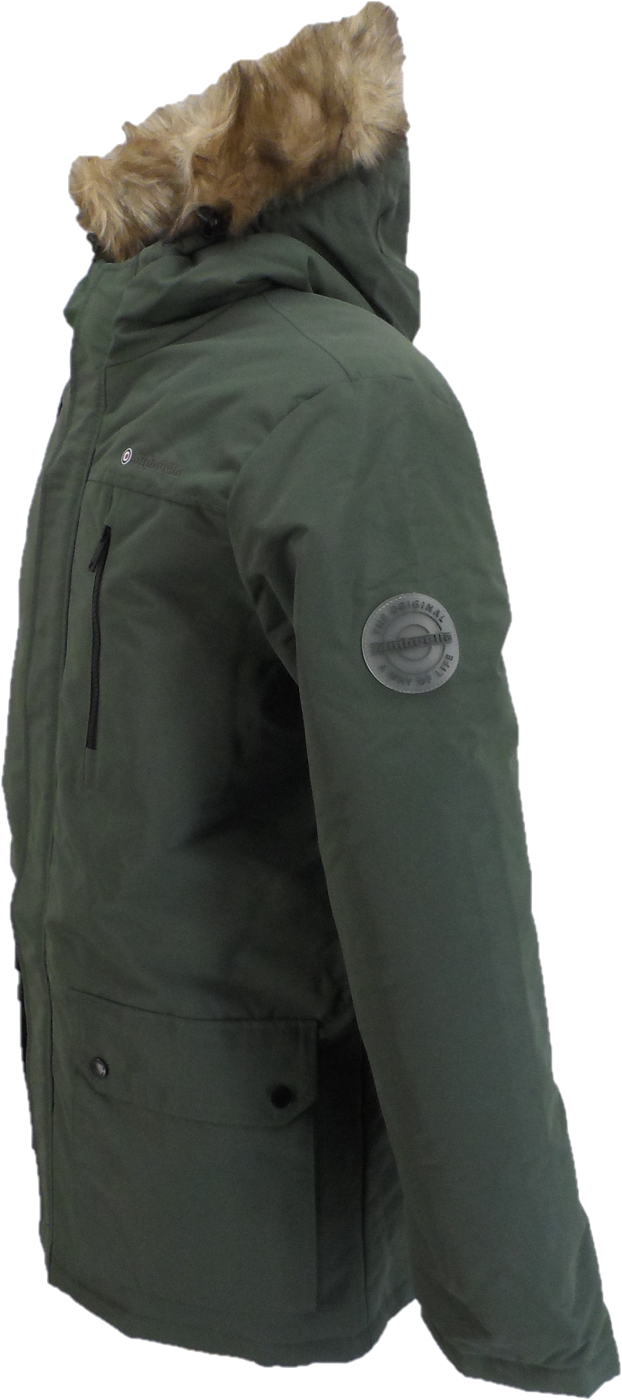 Lambretta Mens Green Utility Retro Parka