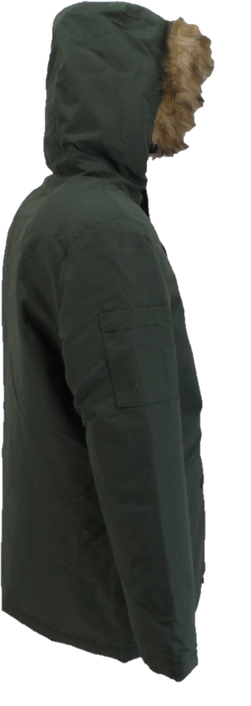 Lambretta Mens Green Utility Retro Parka