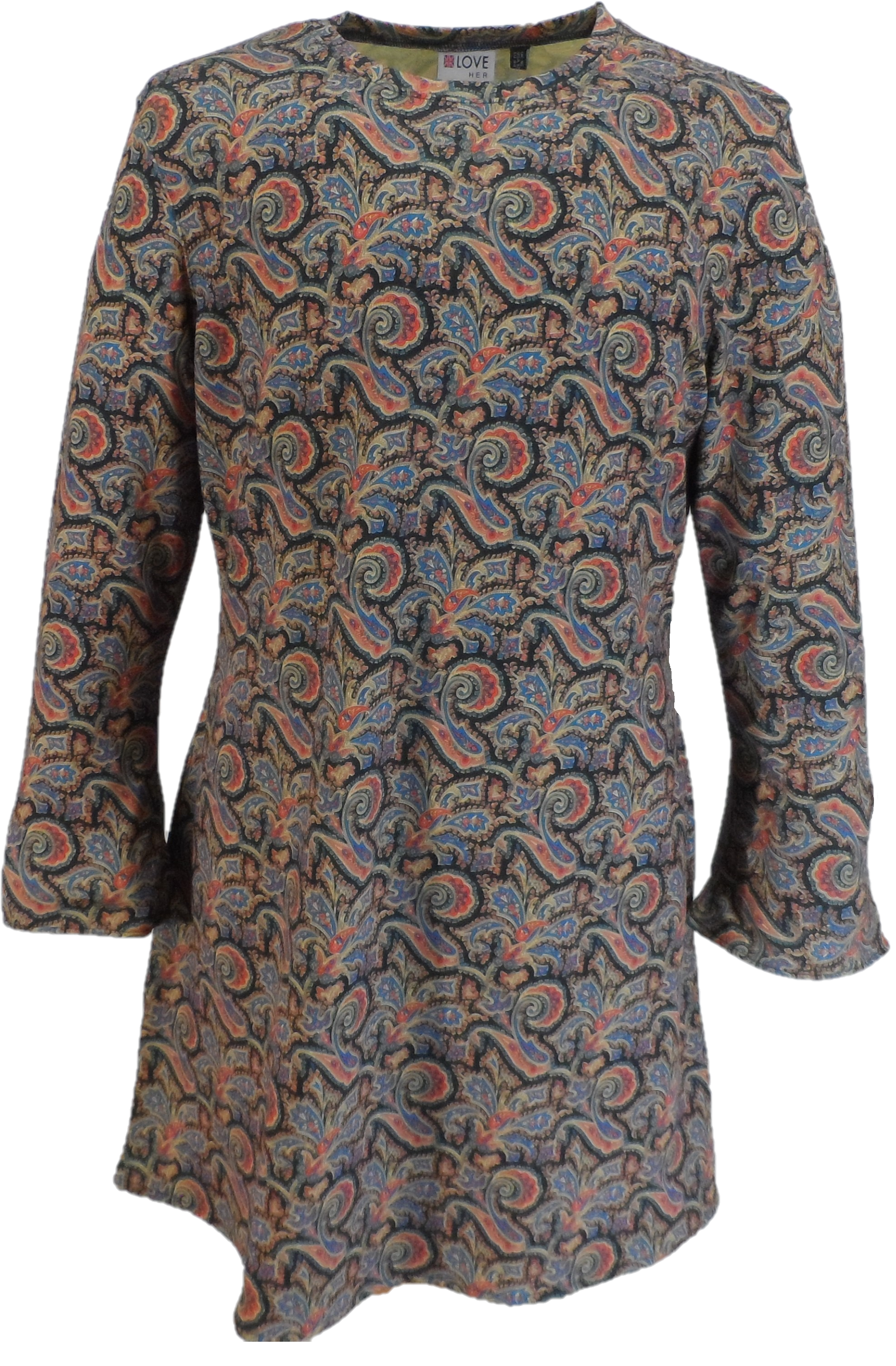 Love Her Madly Retro Paisley Jennifer Dress 12 / Multicoloured