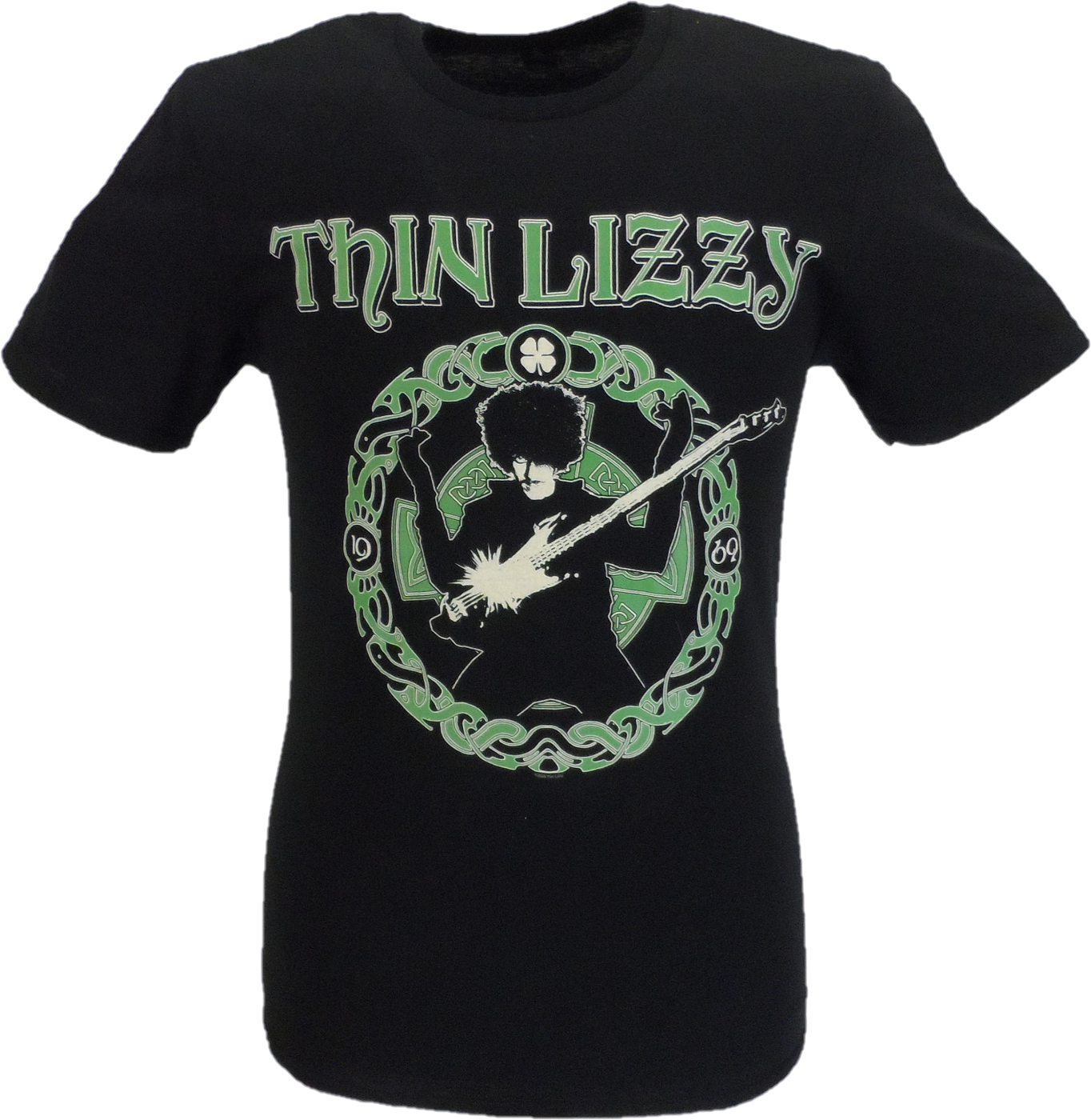 Mens Thin Lizzy Celtic Ring With Back Print Officially Licensed T Shirts