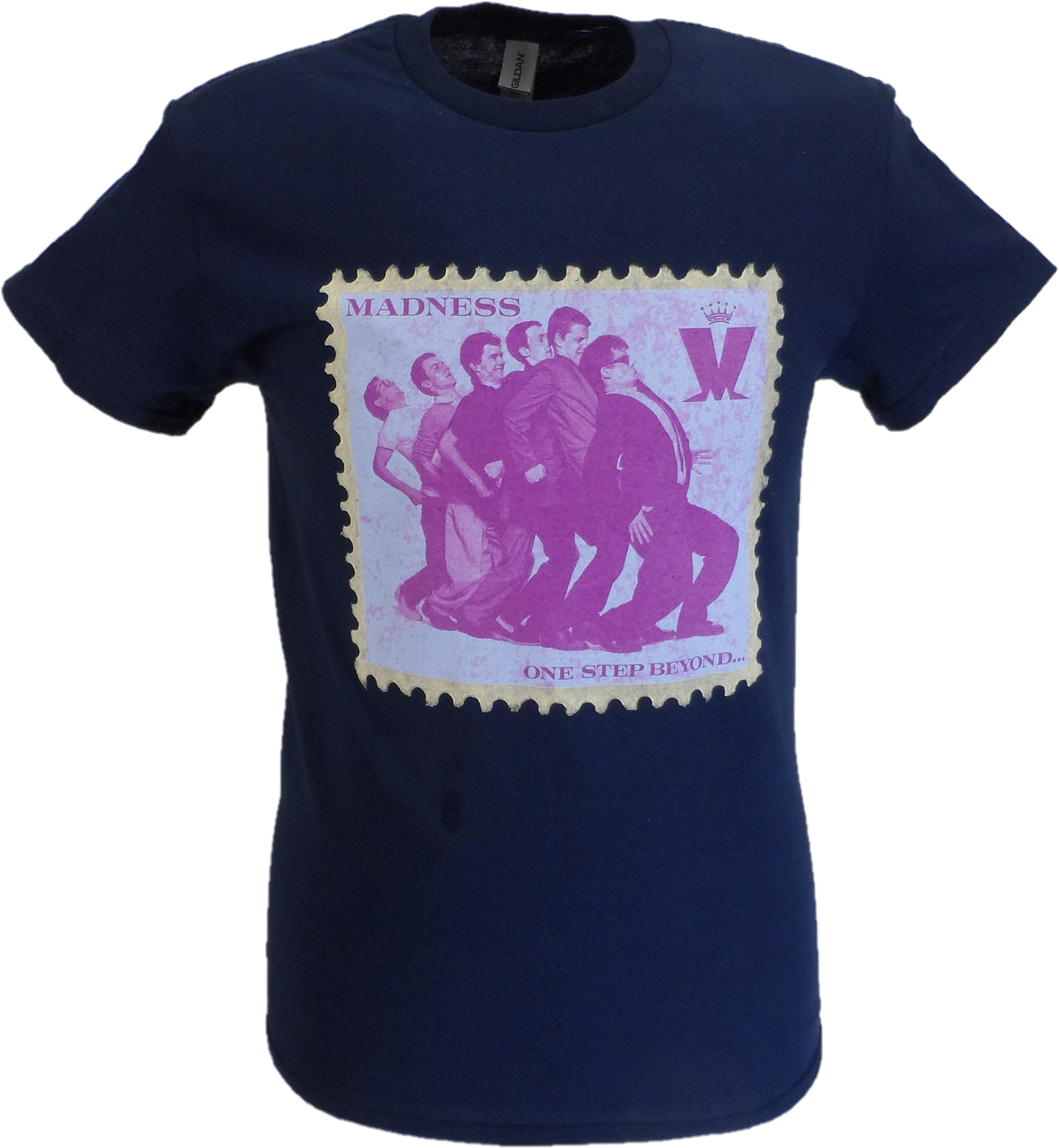 Mens Navy Blue Official Madness Stamp T Shirt