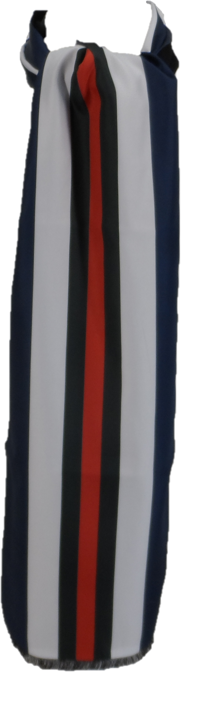 Mazeys Mens Classic Retro Mod Striped Tassled Scarf Navy