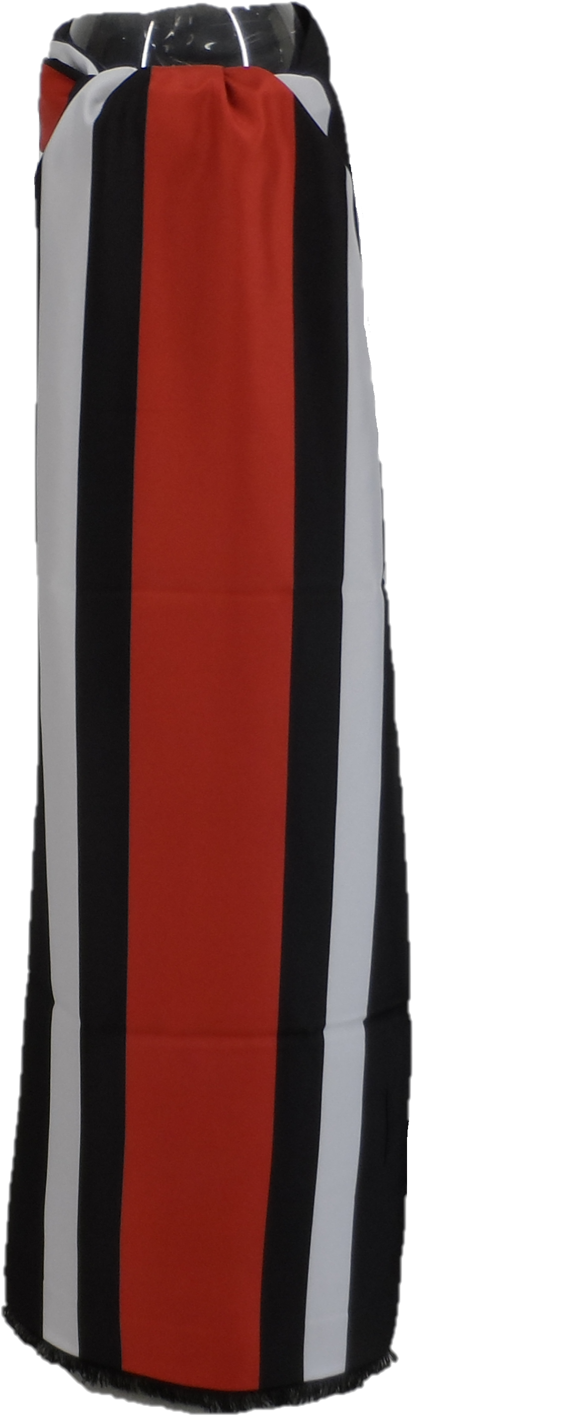 Mazeys Mens Classic Retro Mod Striped Tassled Scarf Black