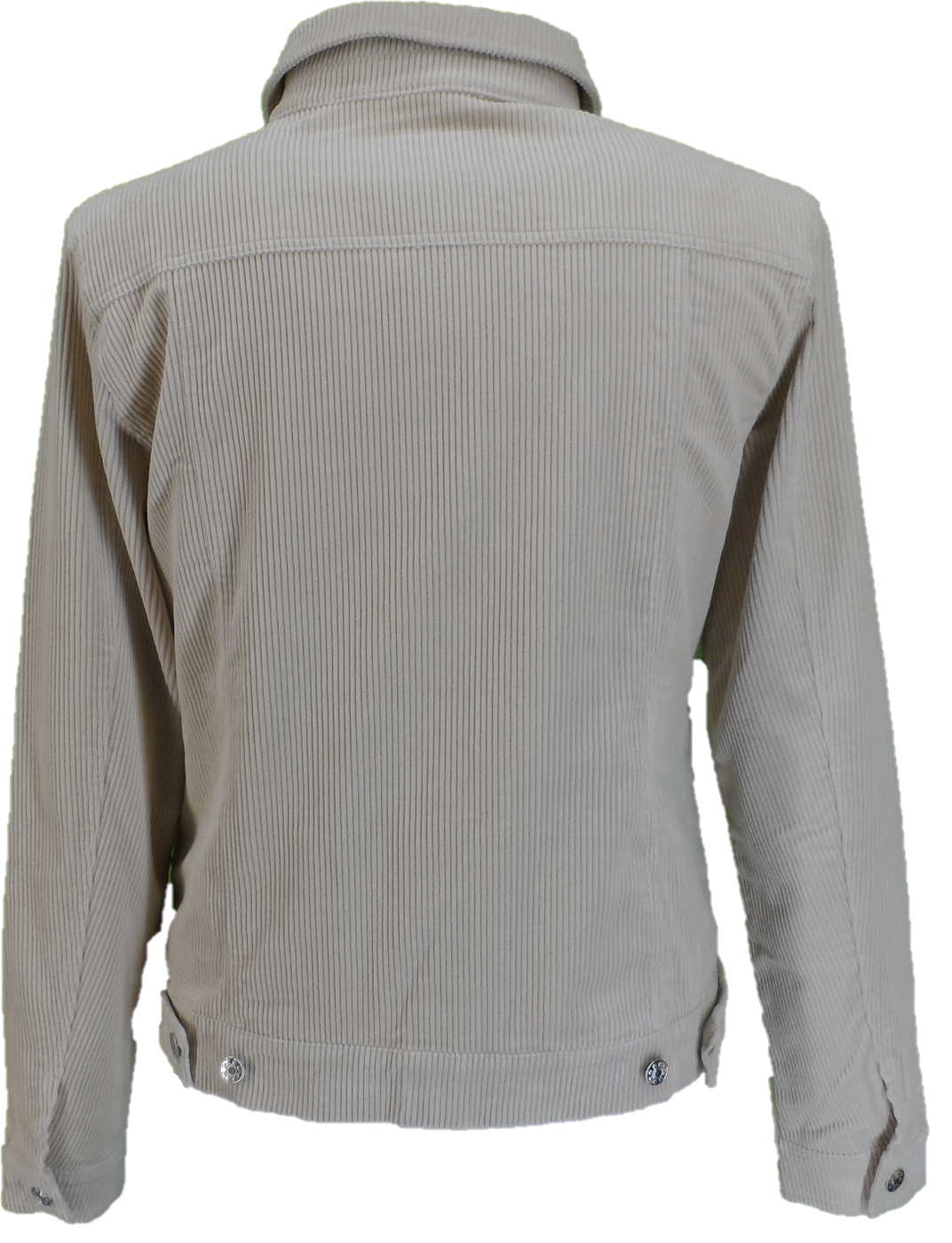 Mens 60s Retro Vintage Beige Cord Western Trucker Jacket