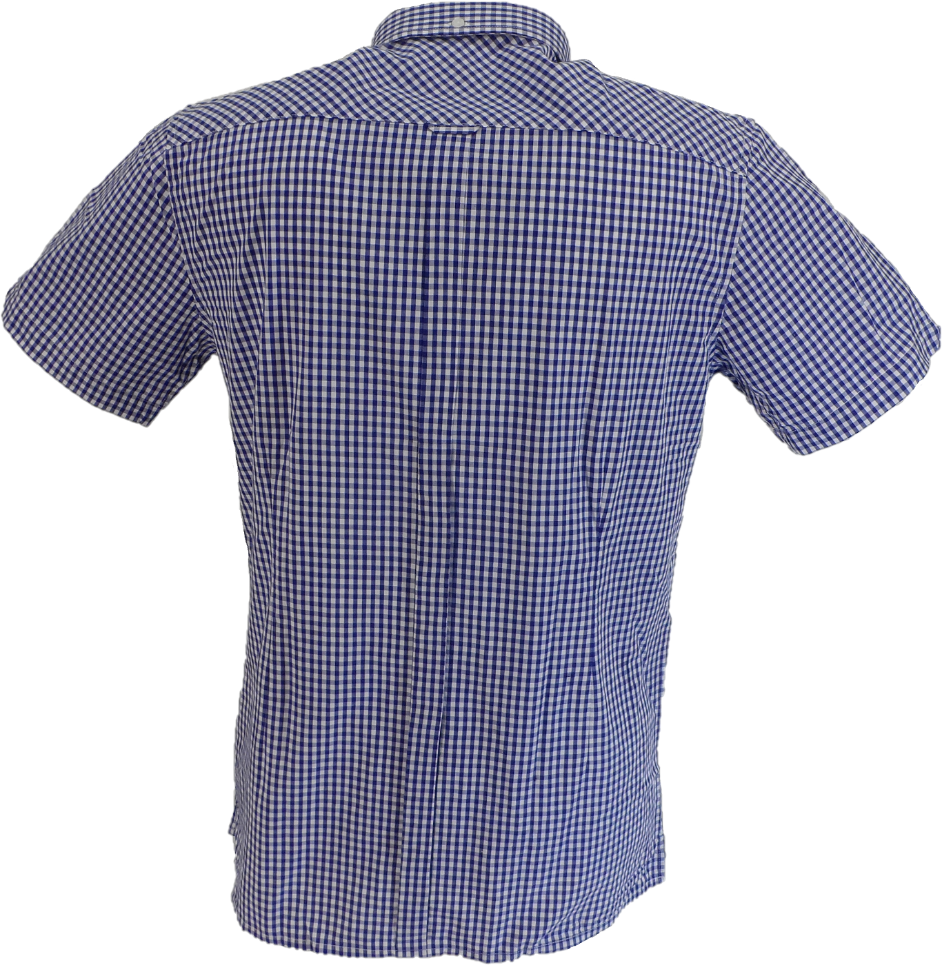 Merc Terry Royale Blue Gingham Cotton Short Sleeved Shirts