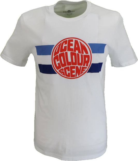Mens Official Licensed Ocean Colour Scene White Sphere Logo T Shirt