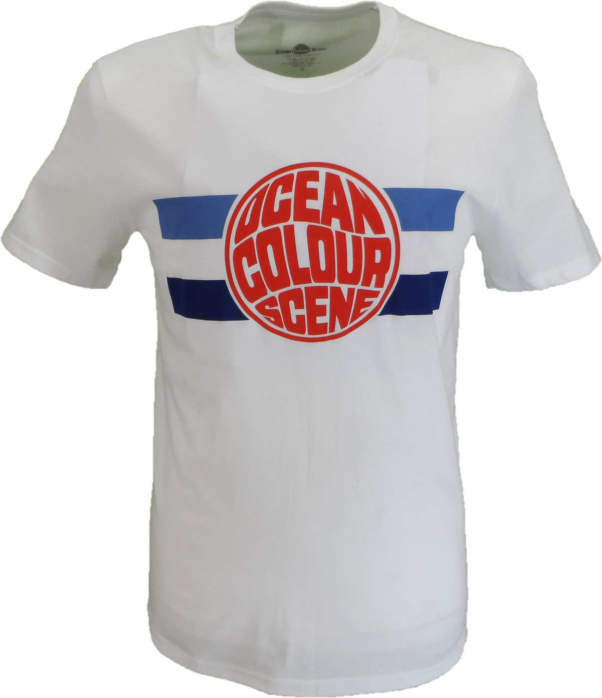 Mens Official Licensed Ocean Colour Scene White Sphere Logo T Shirt