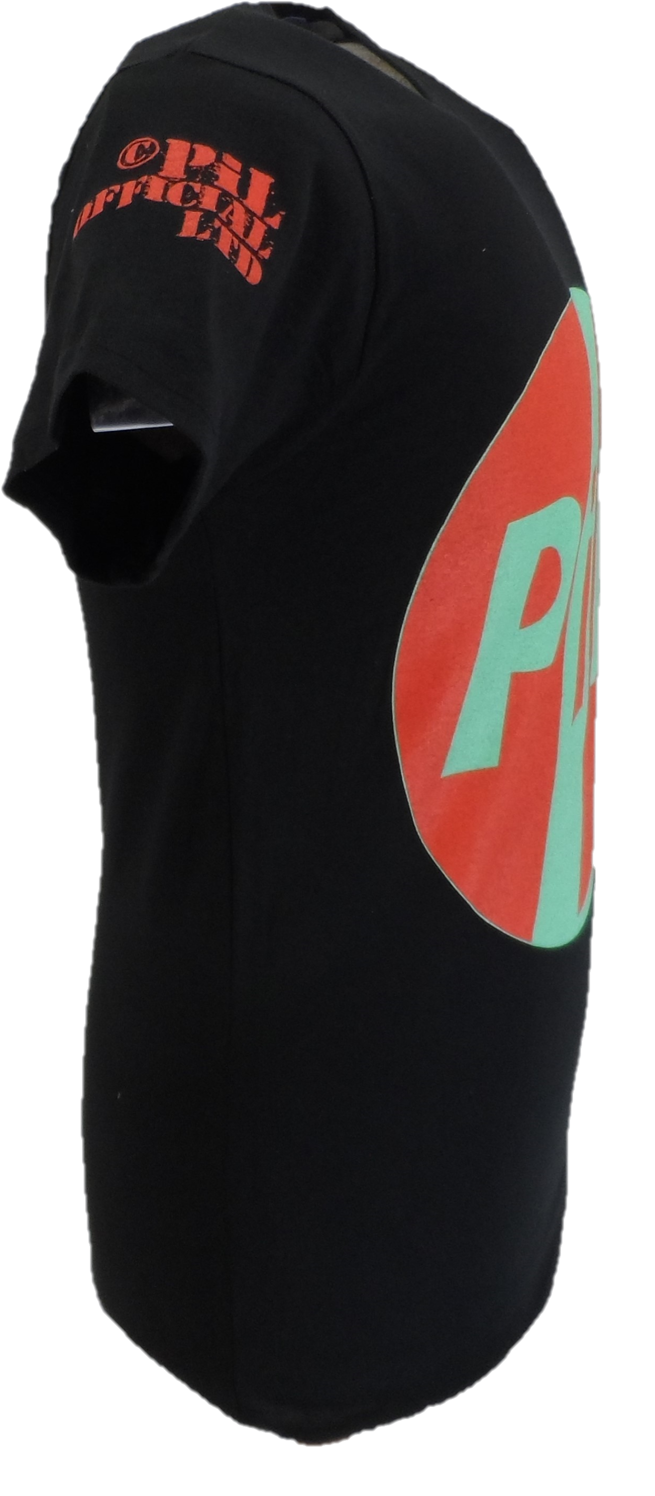 Mens Black Official PIL Public Image Limited Multi Logo T Shirt