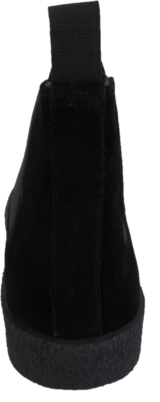 Roamers Mens Real Suede Black Retro Chelsea Desert Boots