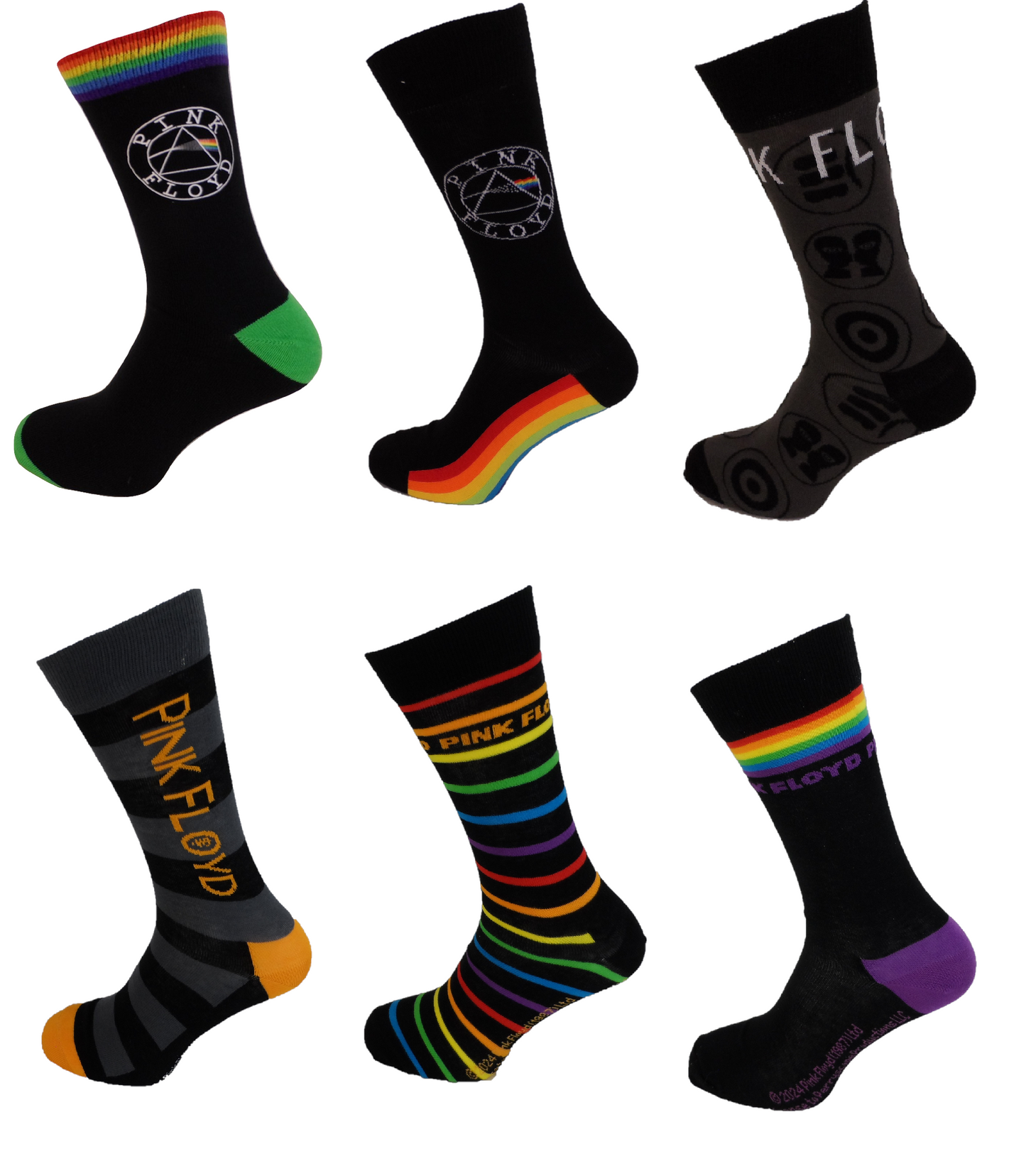 Mens Officially Licensed Pink Floyd Dark Side Of The Moon Socks