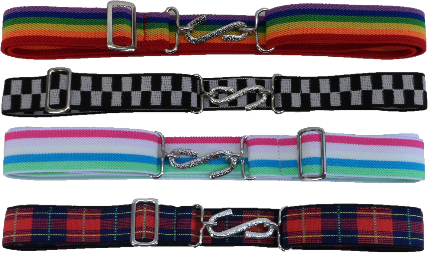 Retro Unisex 70s 1 Inch Wide Elastic Snake Belts Many Colours