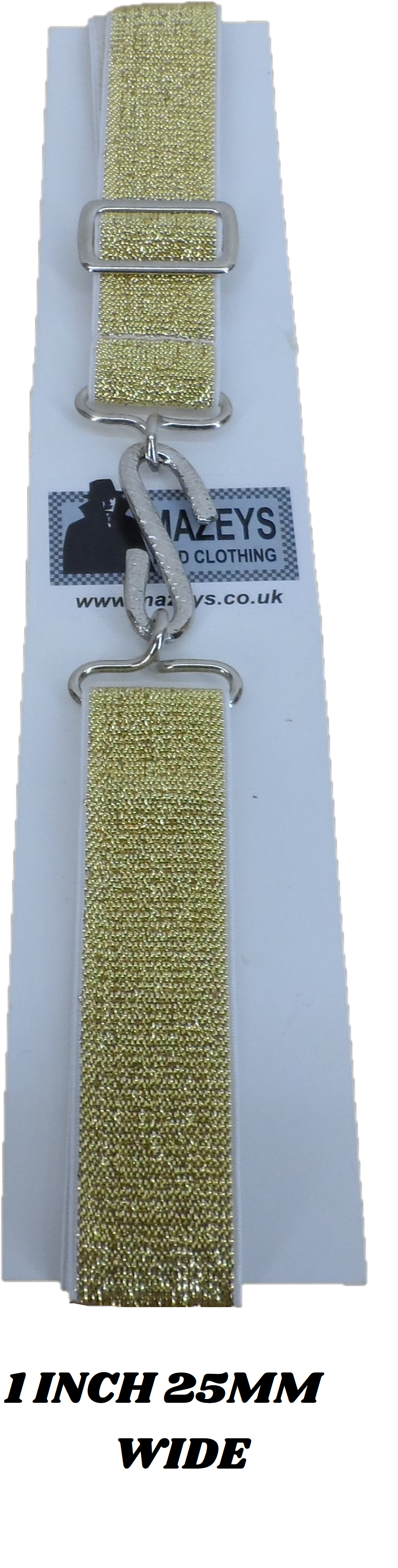 Retro Unisex 70s Lurex Sparkle Elastic Snake Belts