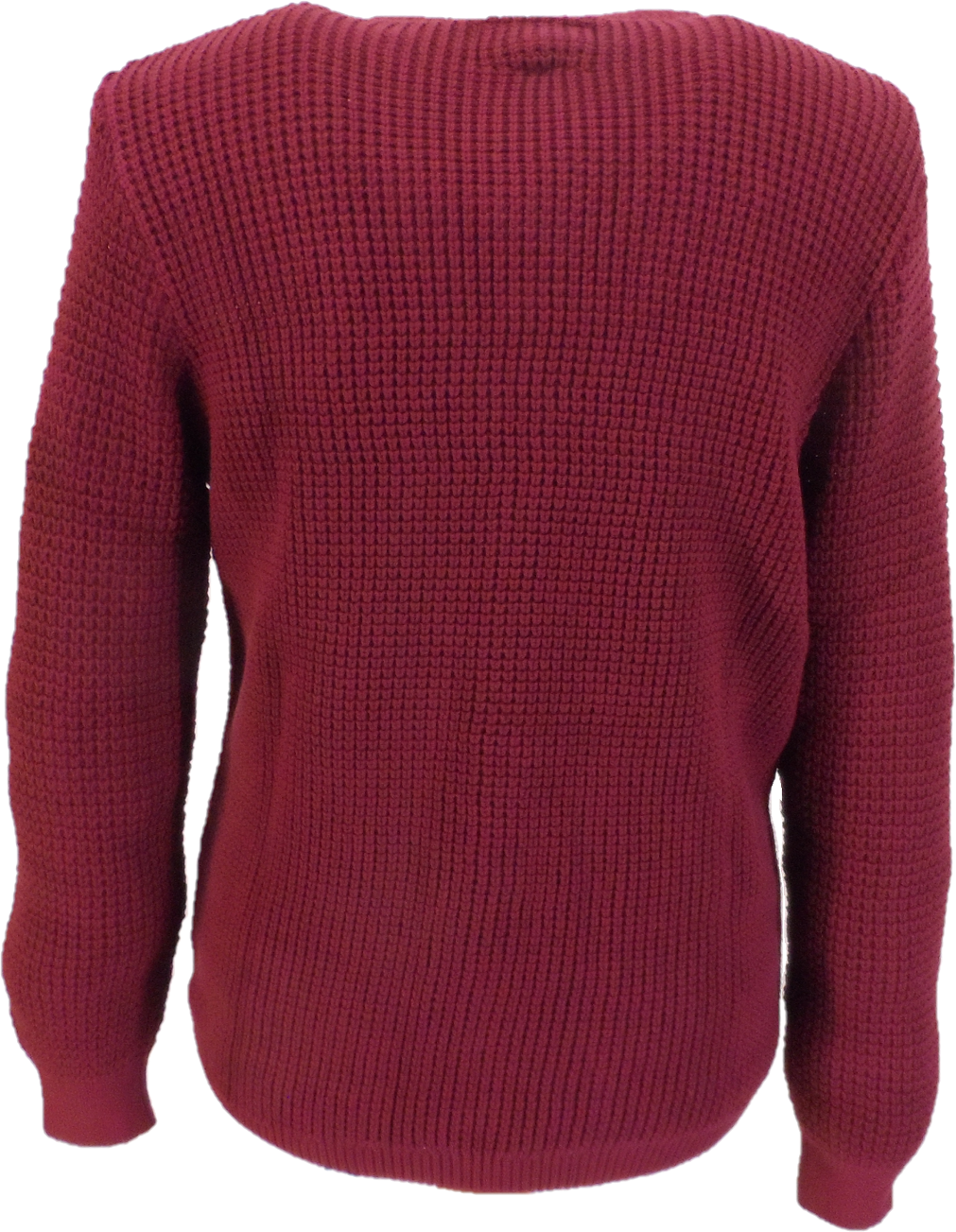 Trojan Classics Retro Waffle Knit Port Red Cardigan