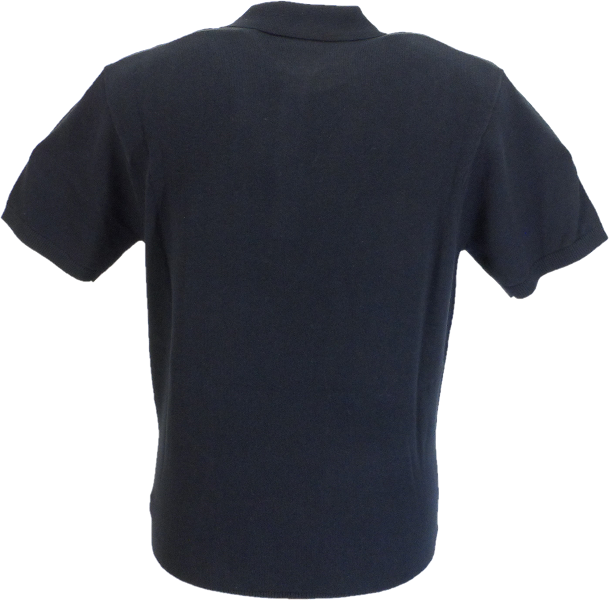 Gabicci Vintage Mens Soda Navy Blue Knitted Polo Shirt