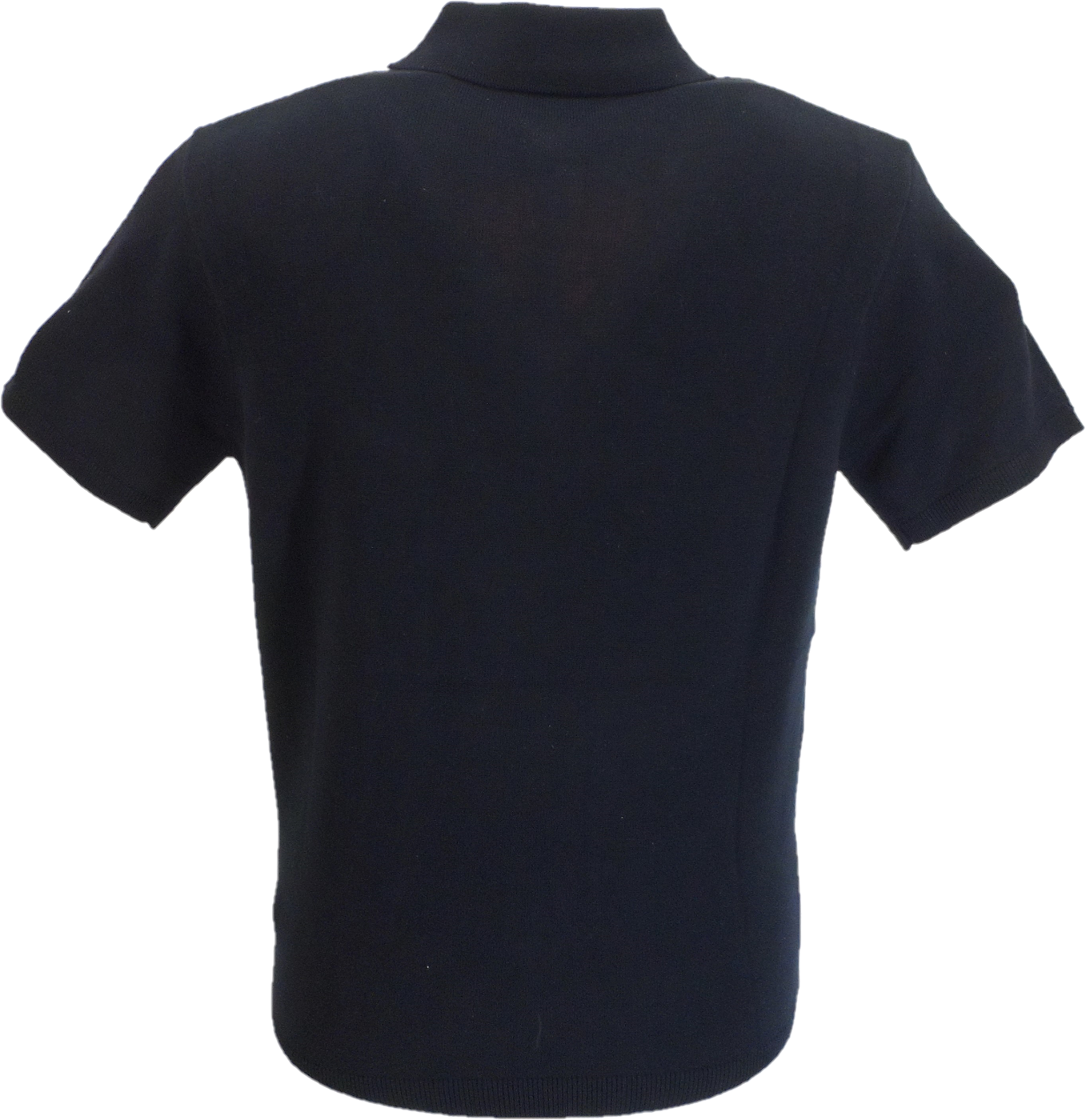 Gabicci Vintage Mens Navy/Pink/White Searle Stripe Knitted Polo Shirt