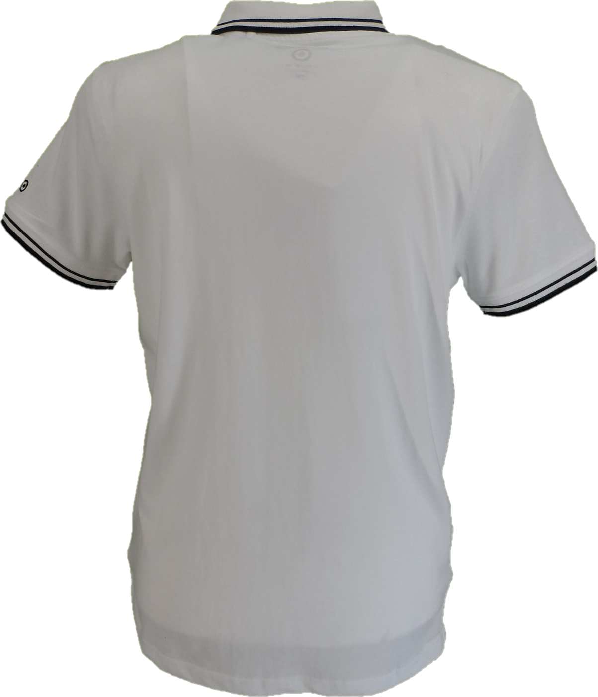 Lambretta White & Black Retro Two Tone Tipped Polo Shirts