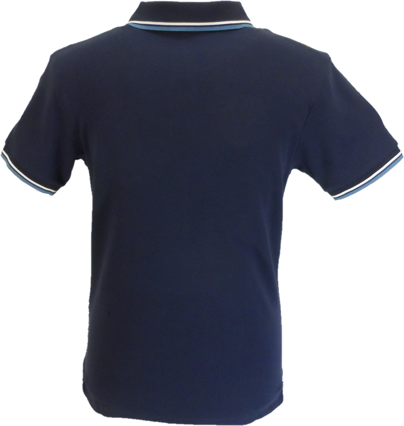 Trojan Mens Navy Houndstooth Panel Polo Shirt