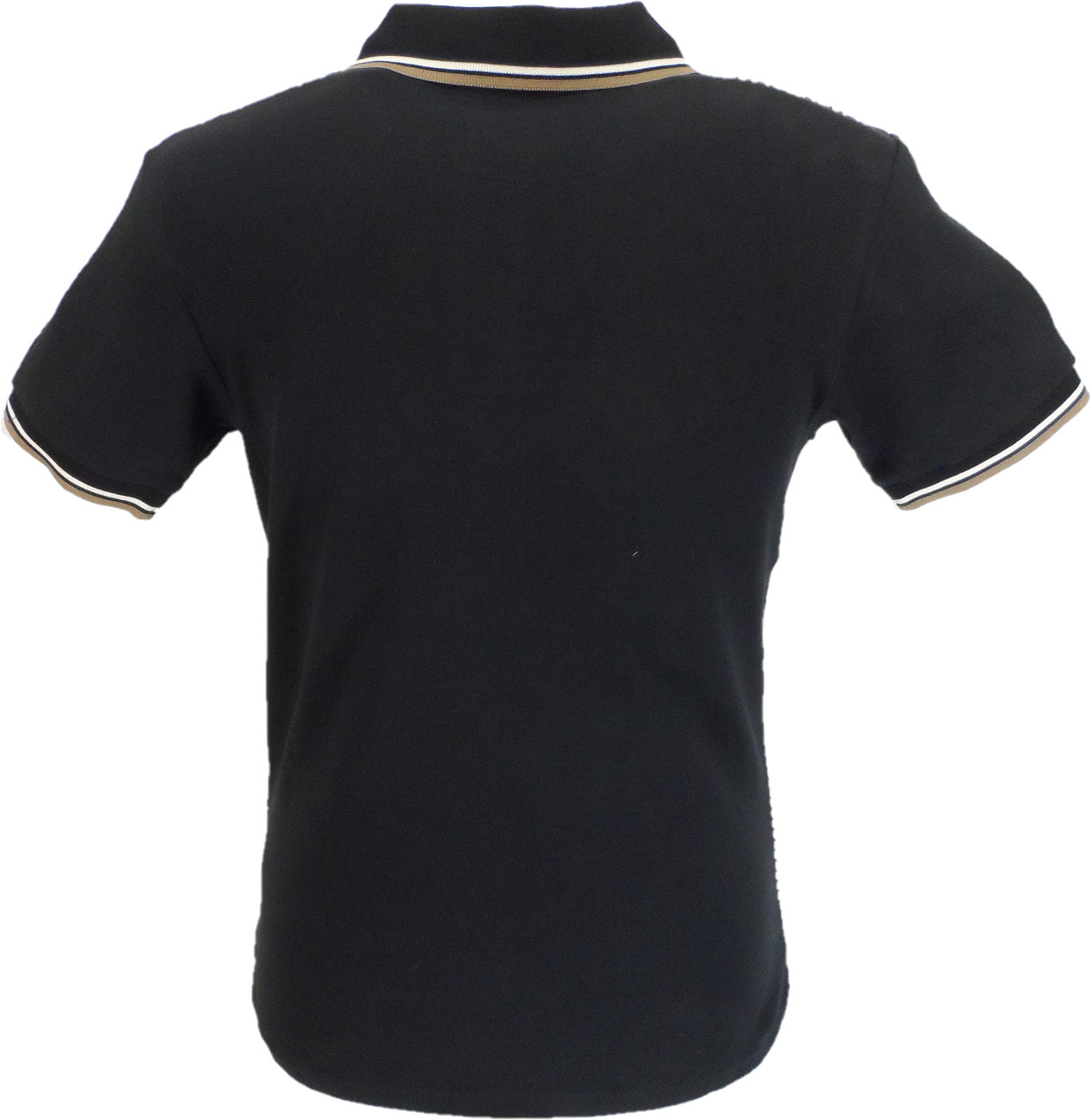 Trojan Mens Black Houndstooth Panel Polo Shirt