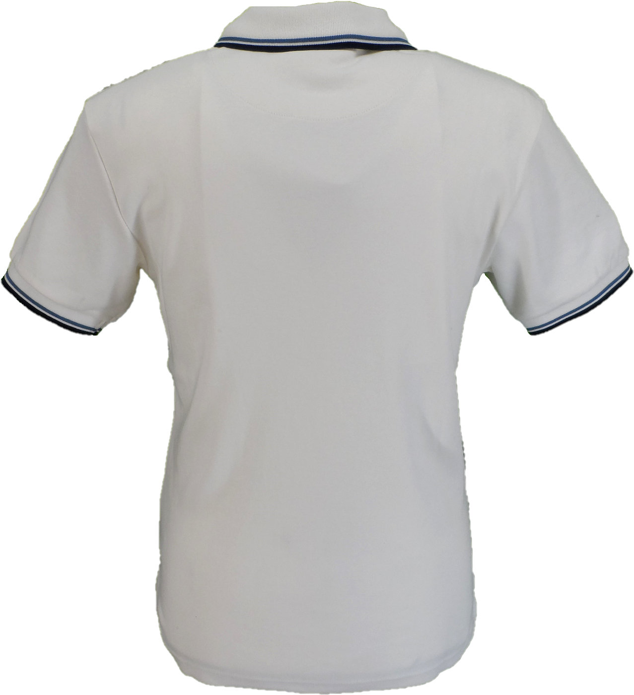 Trojan Mens Ecru Houndstooth Panel Polo Shirt