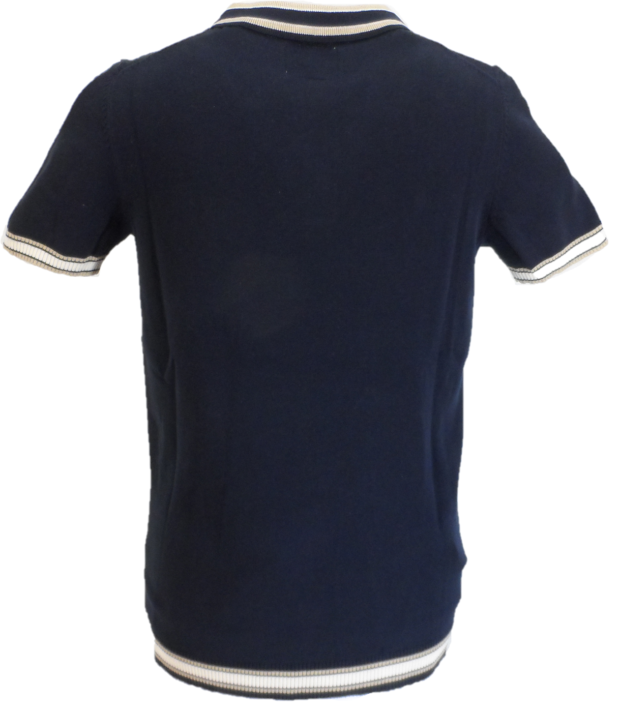 Lambretta Mens Navy Blue Baggio Knitted Polo Shirt