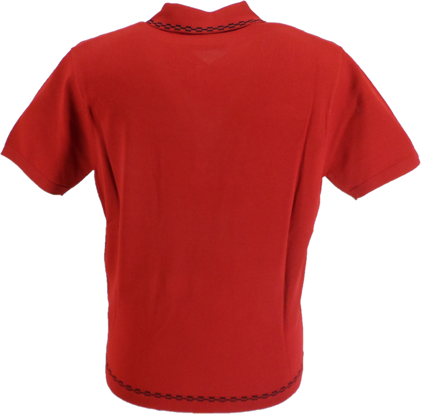Gabicci Mens Cherry Red Archive Alexander Knitted Polo Shirt