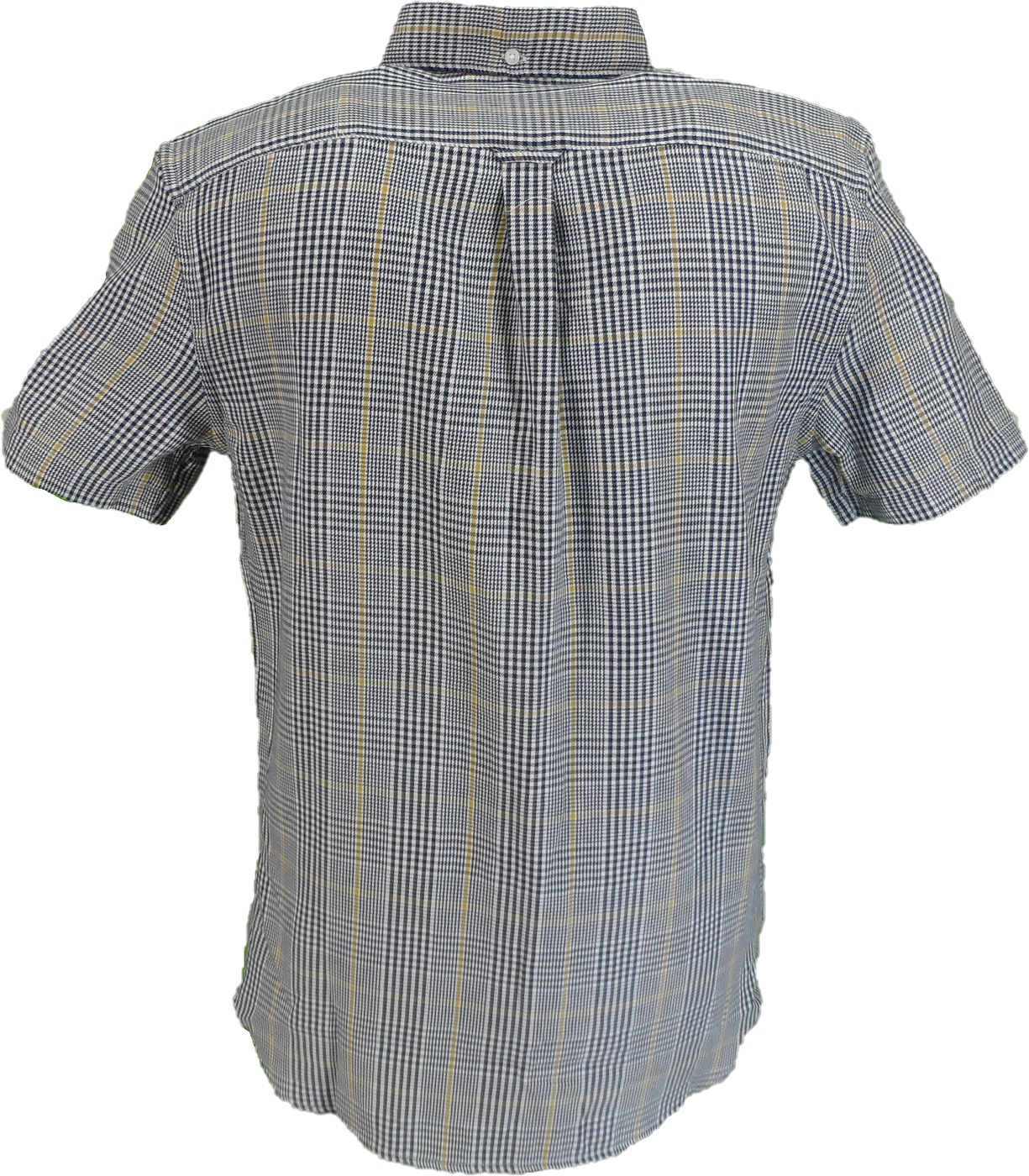 Lambretta Mens Houndstooth Short Sleeved Button Down Shirts