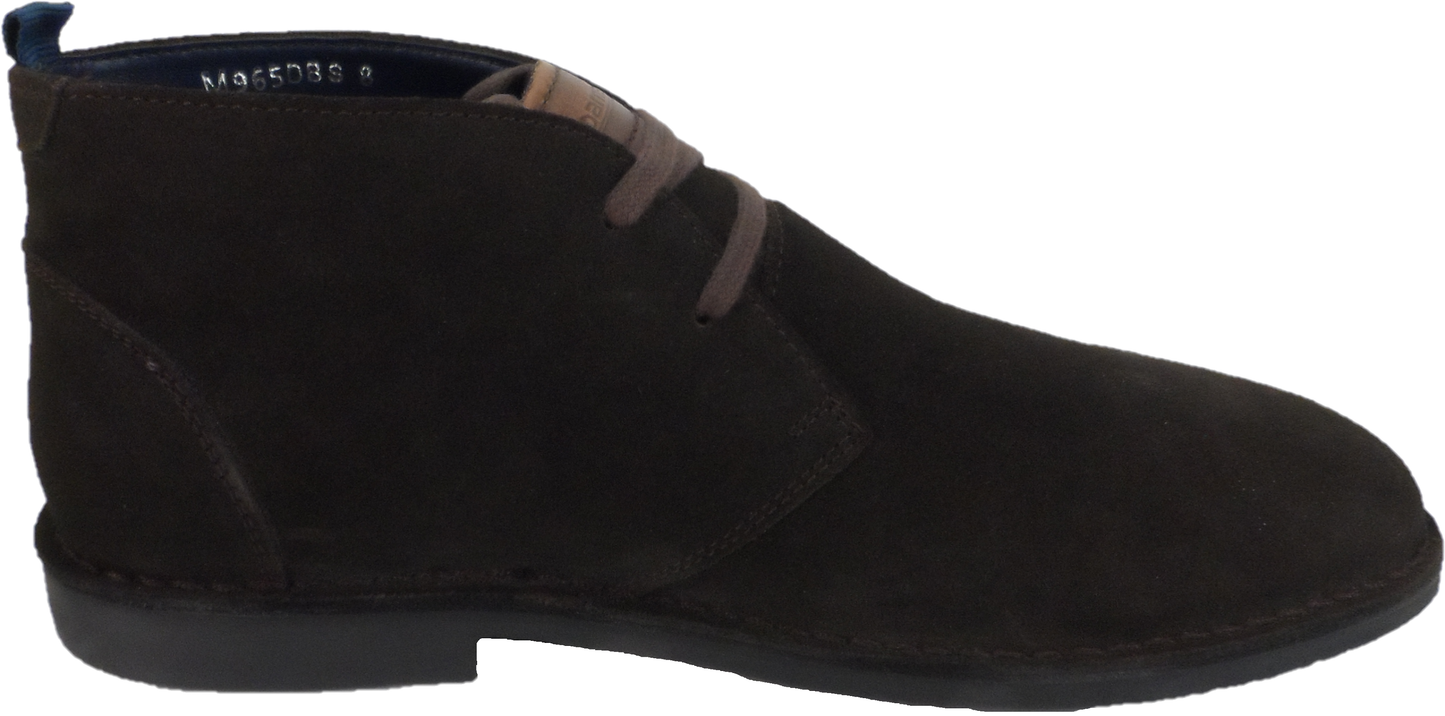 Roamers Brown 2 Eyelet Retro Real Suede Desert Boots