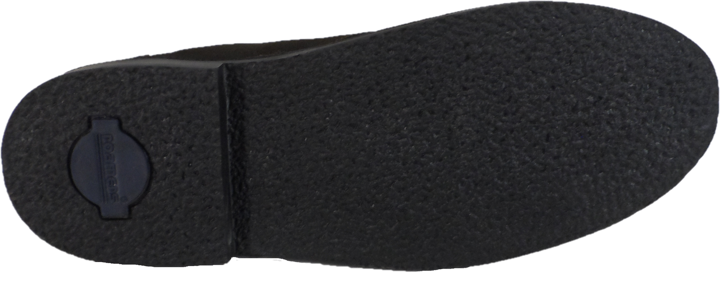 Roamers Black 2 Eyelet Retro Real Suede Desert Boots