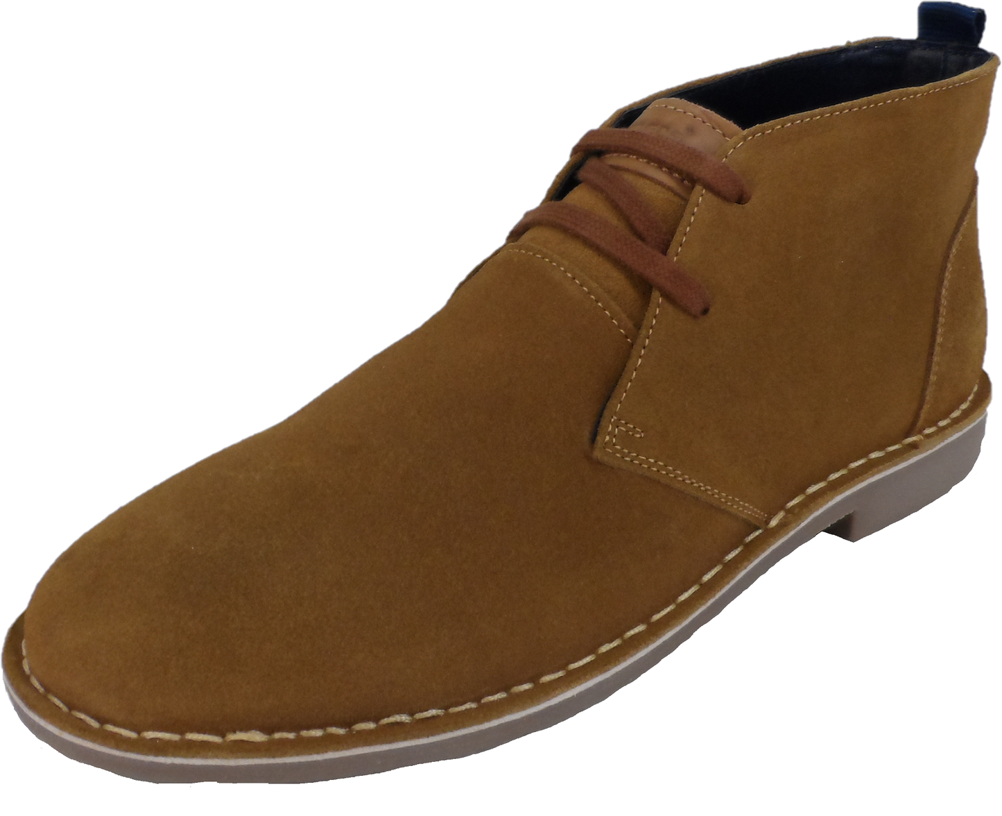 Roamers Tan 2 Eyelet Retro Real Suede Desert Boots