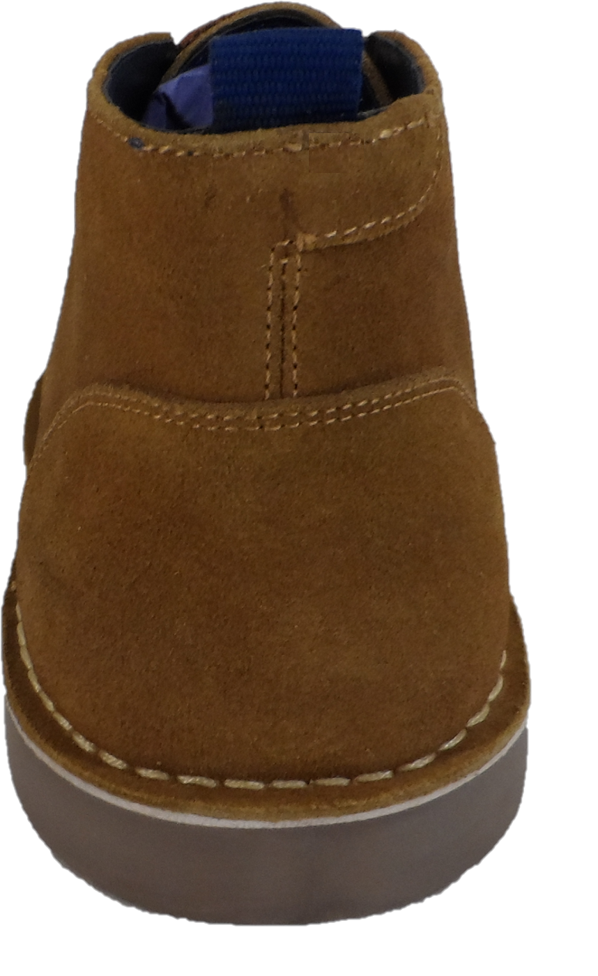Roamers Tan 2 Eyelet Retro Real Suede Desert Boots