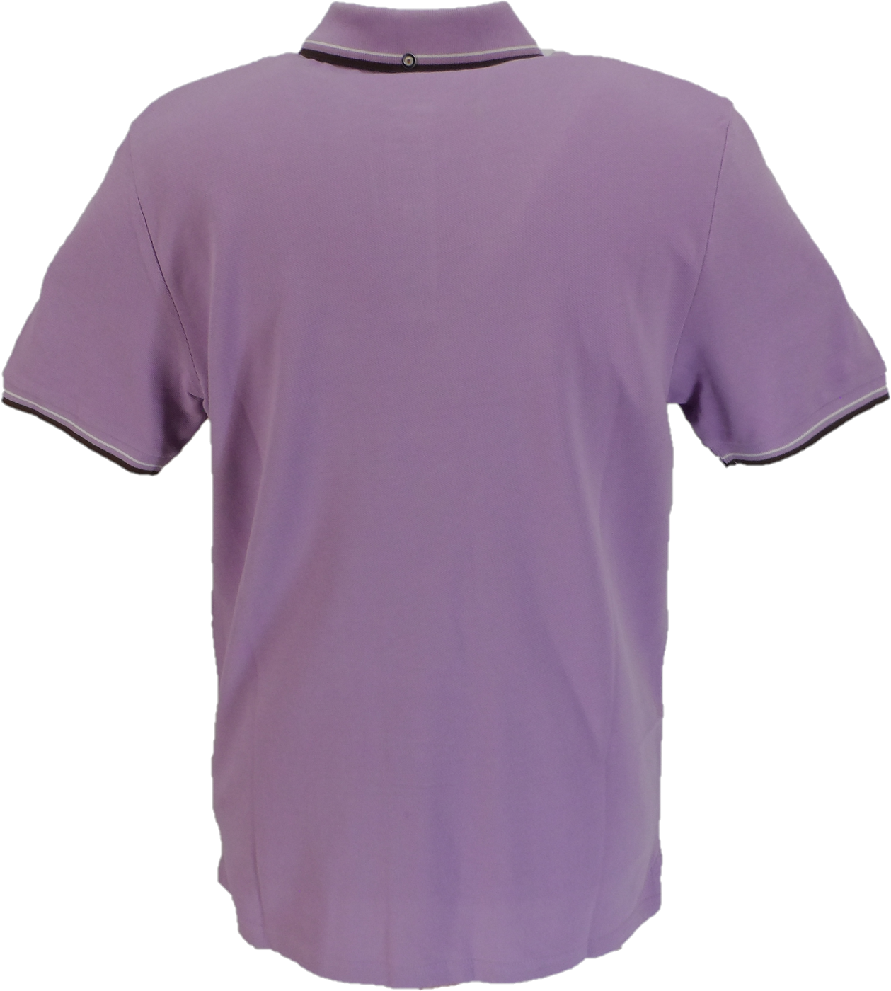 Purple polo shirt on a white background