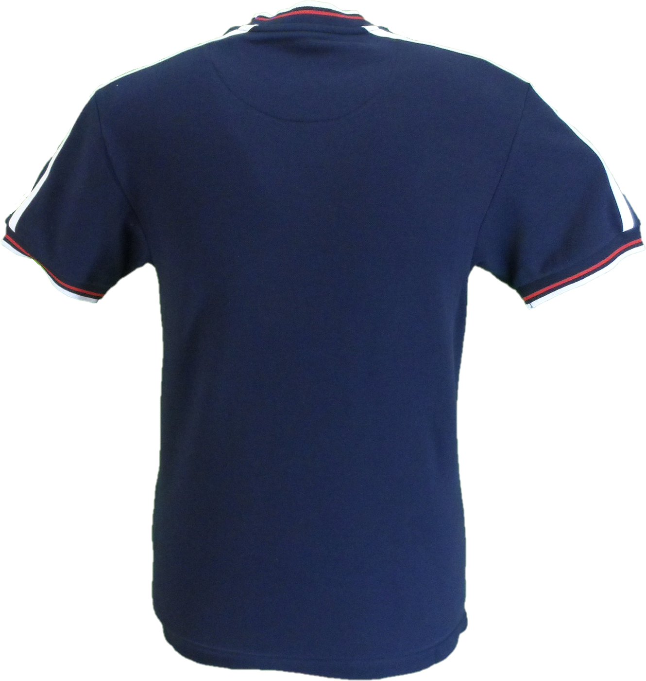 Trojan Mens Navy Blue St George Badge Tipped Pique T Shirt