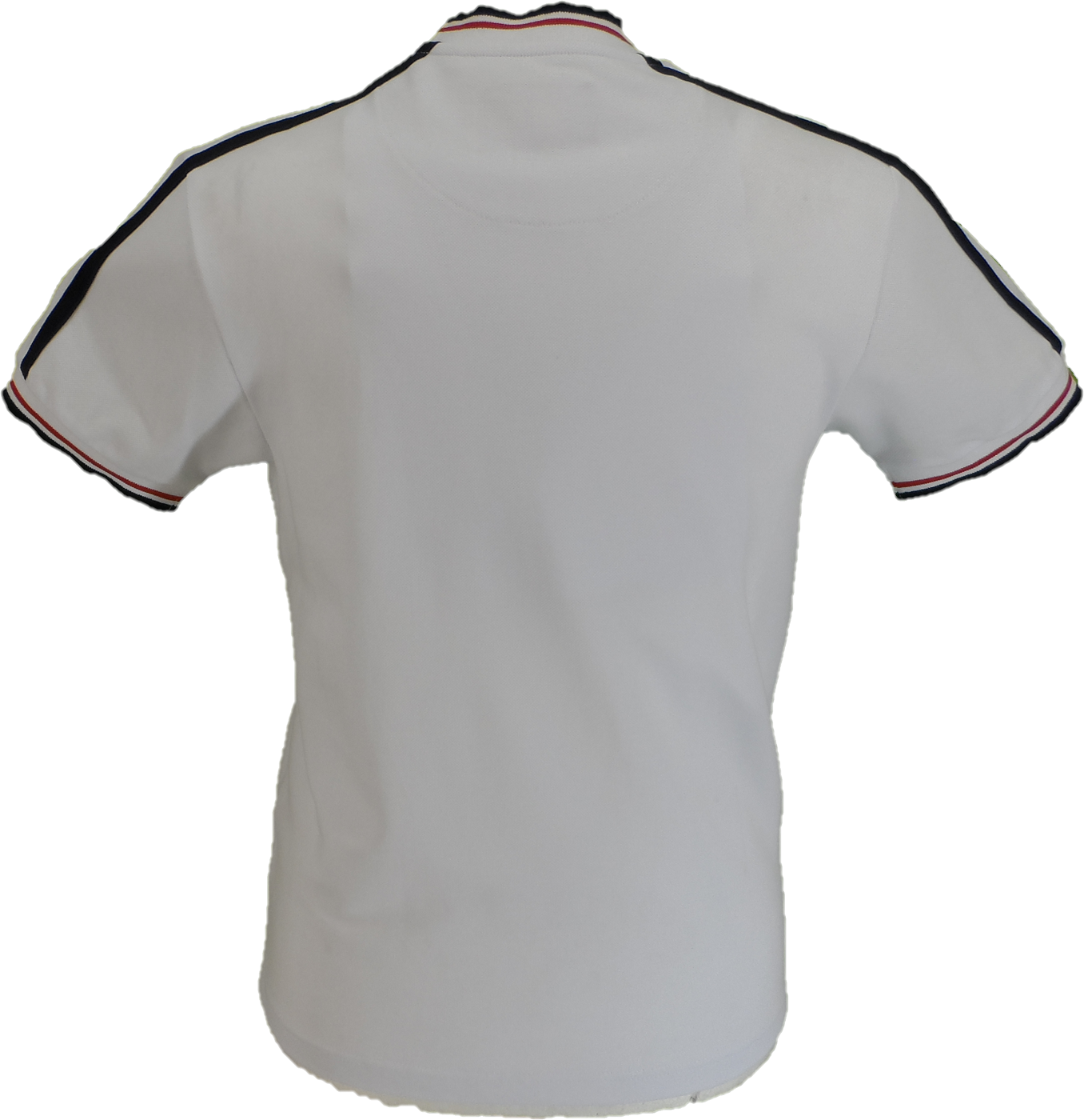 Trojan Mens White St George Badge Tipped Pique T Shirt