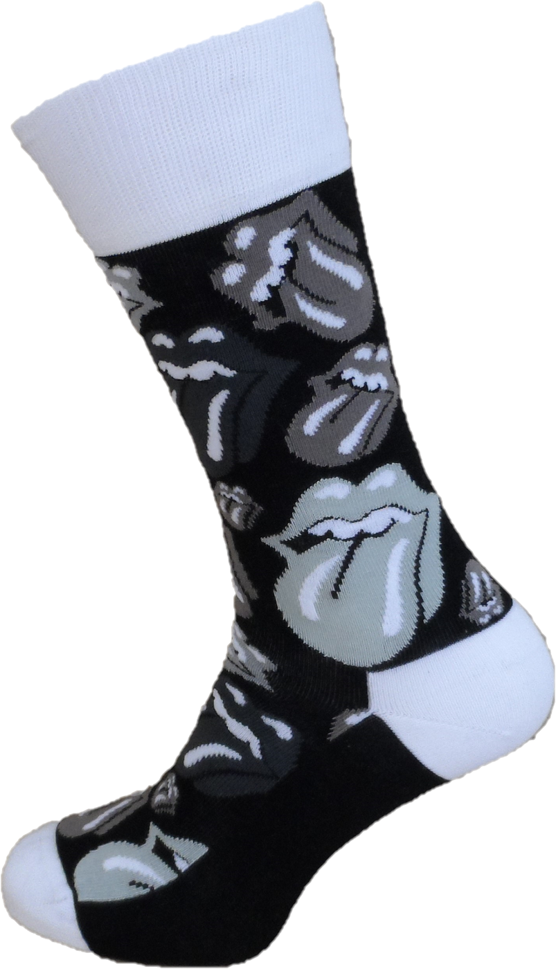 Mens Officially Licensed Rolling Stones Logo Socks