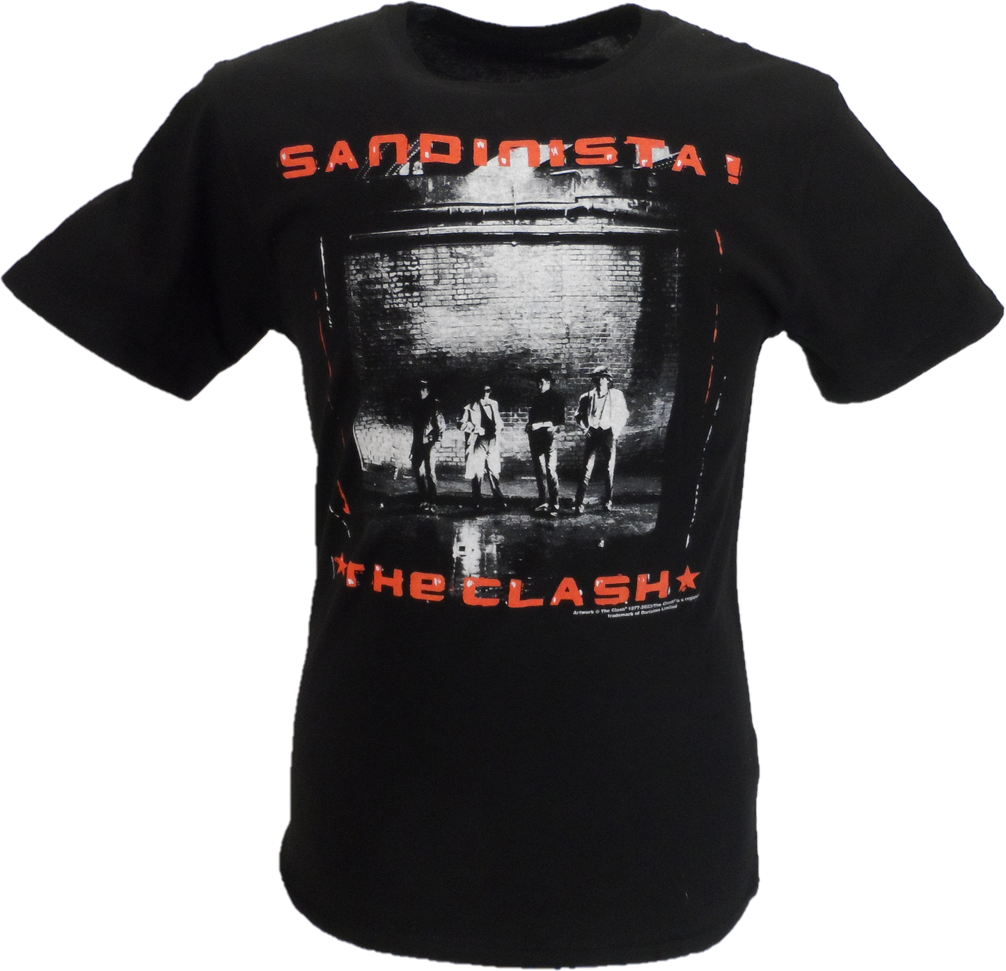 Mens Black Official The Clash Sandinista LP Cover T Shirt