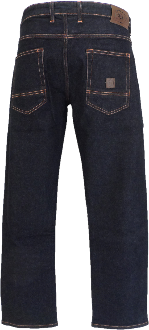 Trojan Mens Signature Orange Stitch Zip Fly Jeans