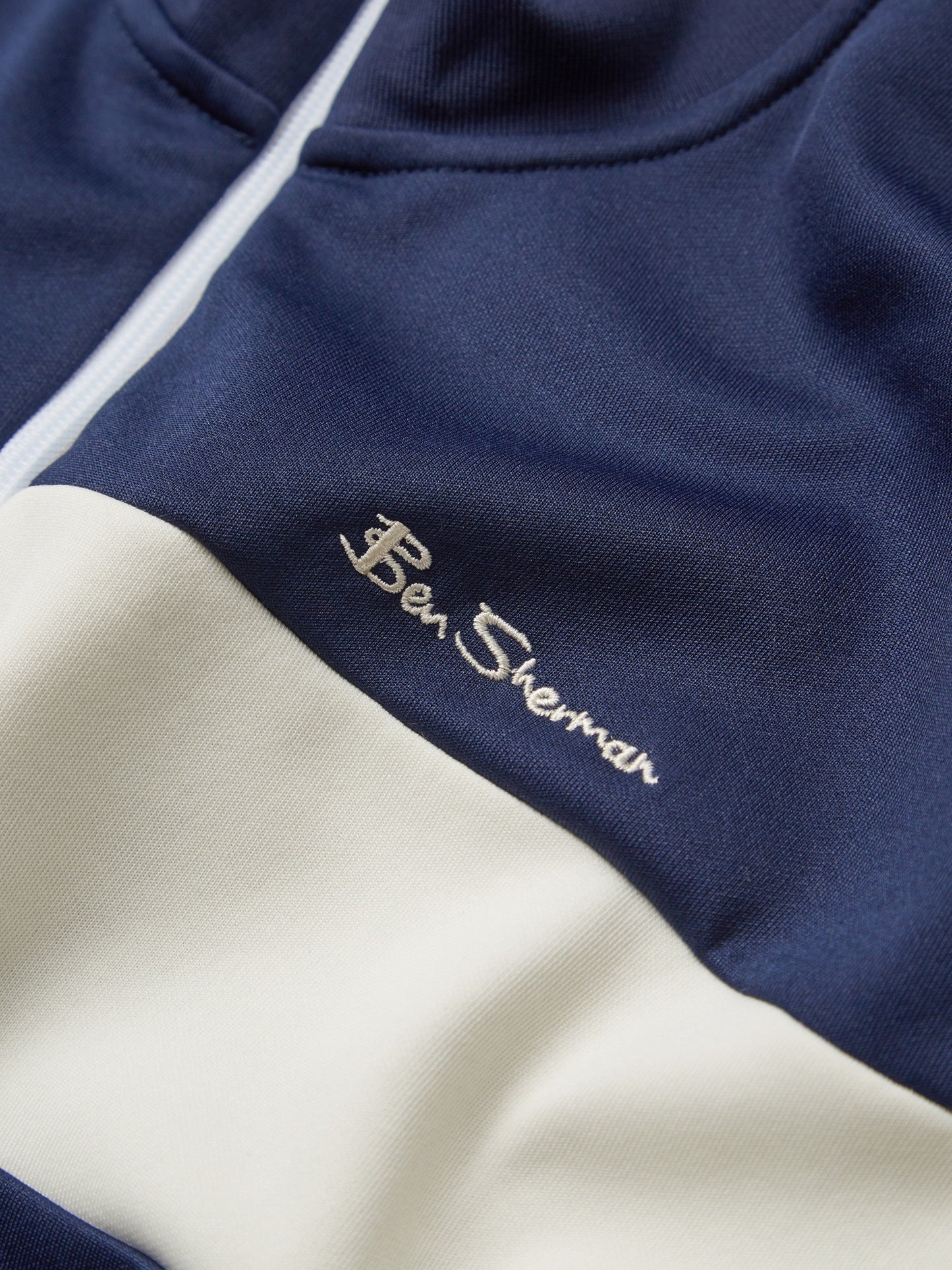 Ben Sherman Navy Tri Striped Retro Track Top Jacket