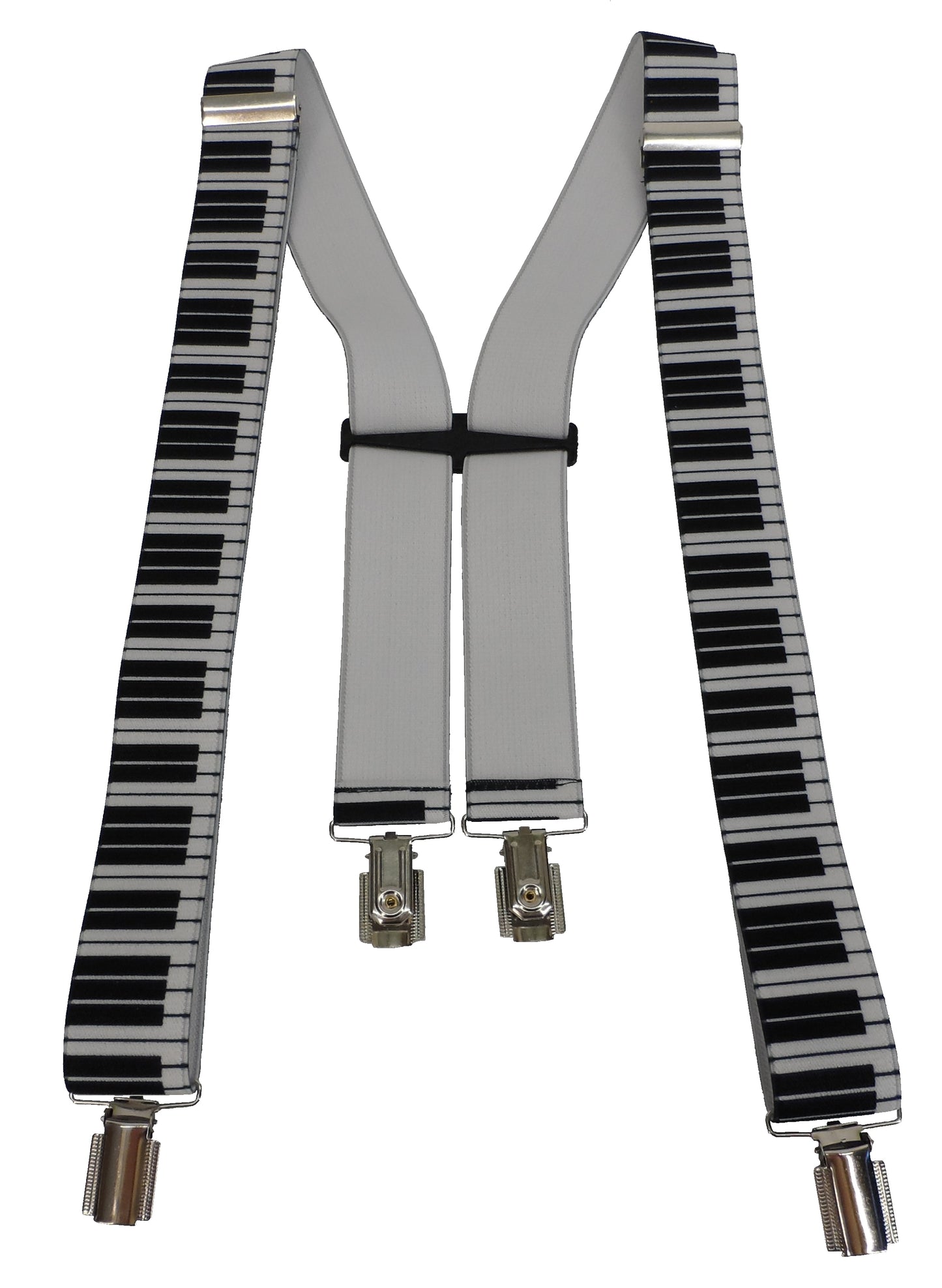 Mens Piano Print Black and White 35 mm Braces