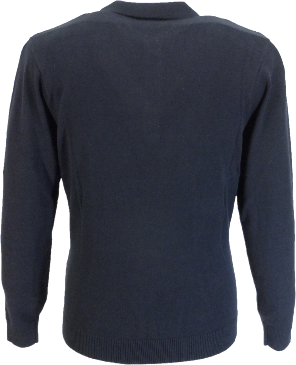 Gabicci Mens Navy Willis Multi Stripe Knitted Polo