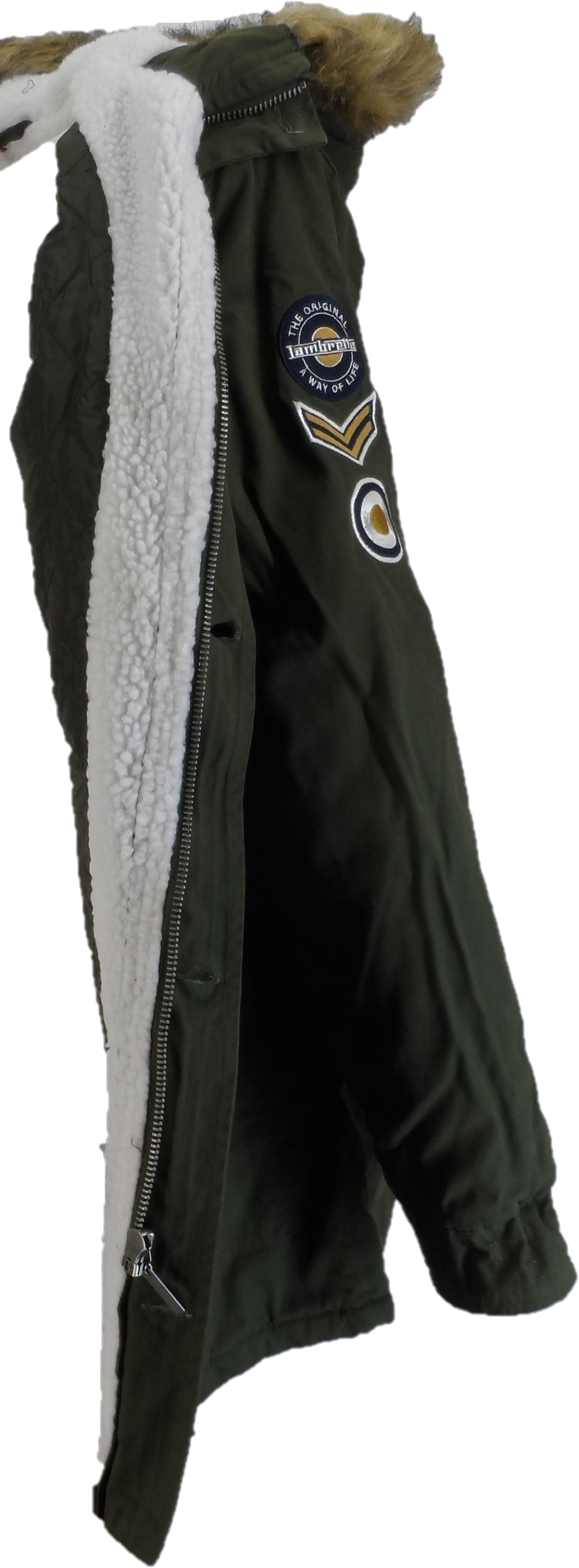 Lambretta Mens Green Retro Fishtail Parka