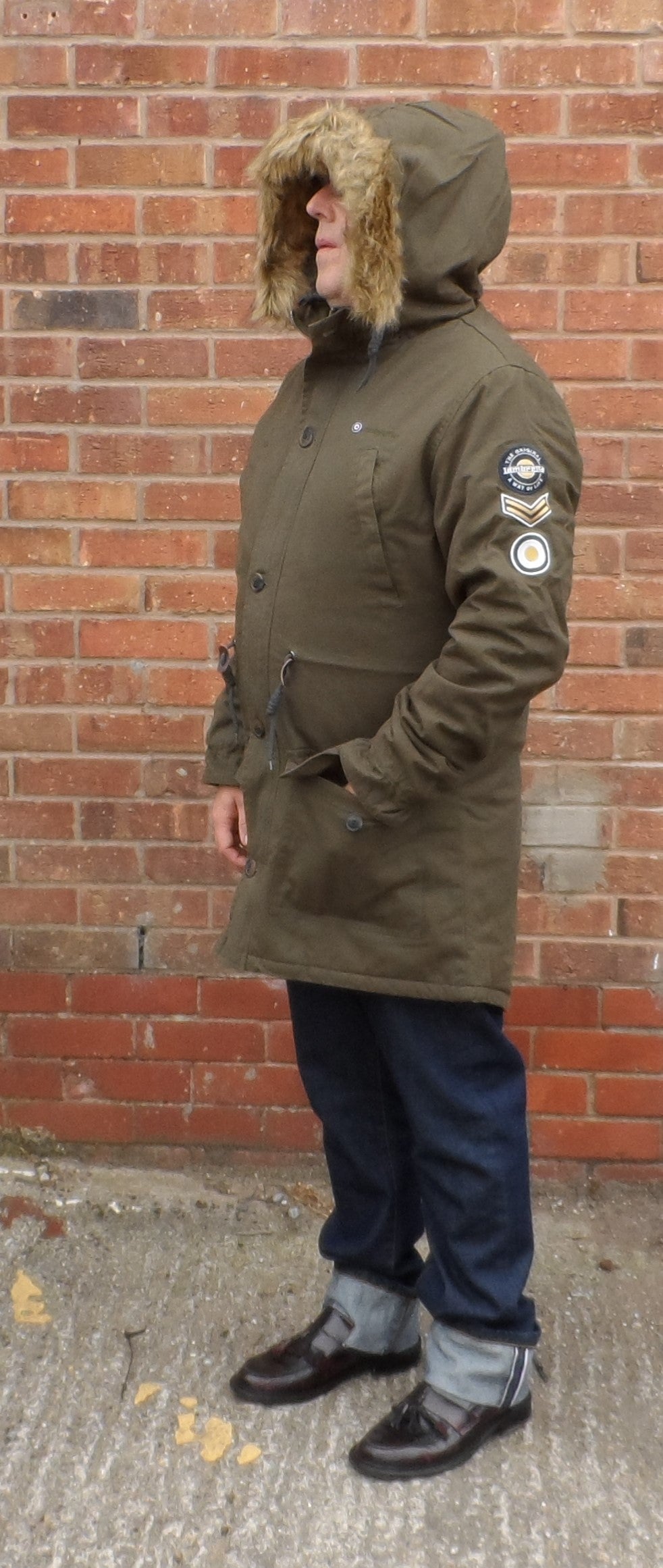Lambretta Mens Green Retro Fishtail Parka