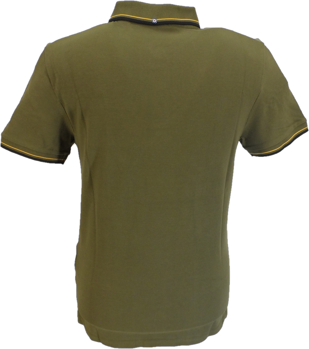 Ben Sherman Men's Signature Camouflage Green 100% Cotton Polo Shirt