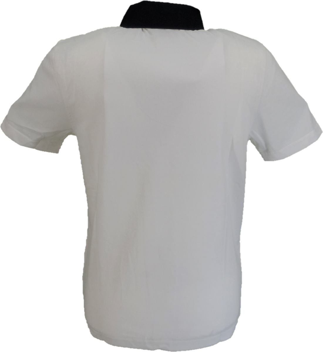 Gabicci Vintage Mens Cream Zipped Retro Mod Polo Shirt