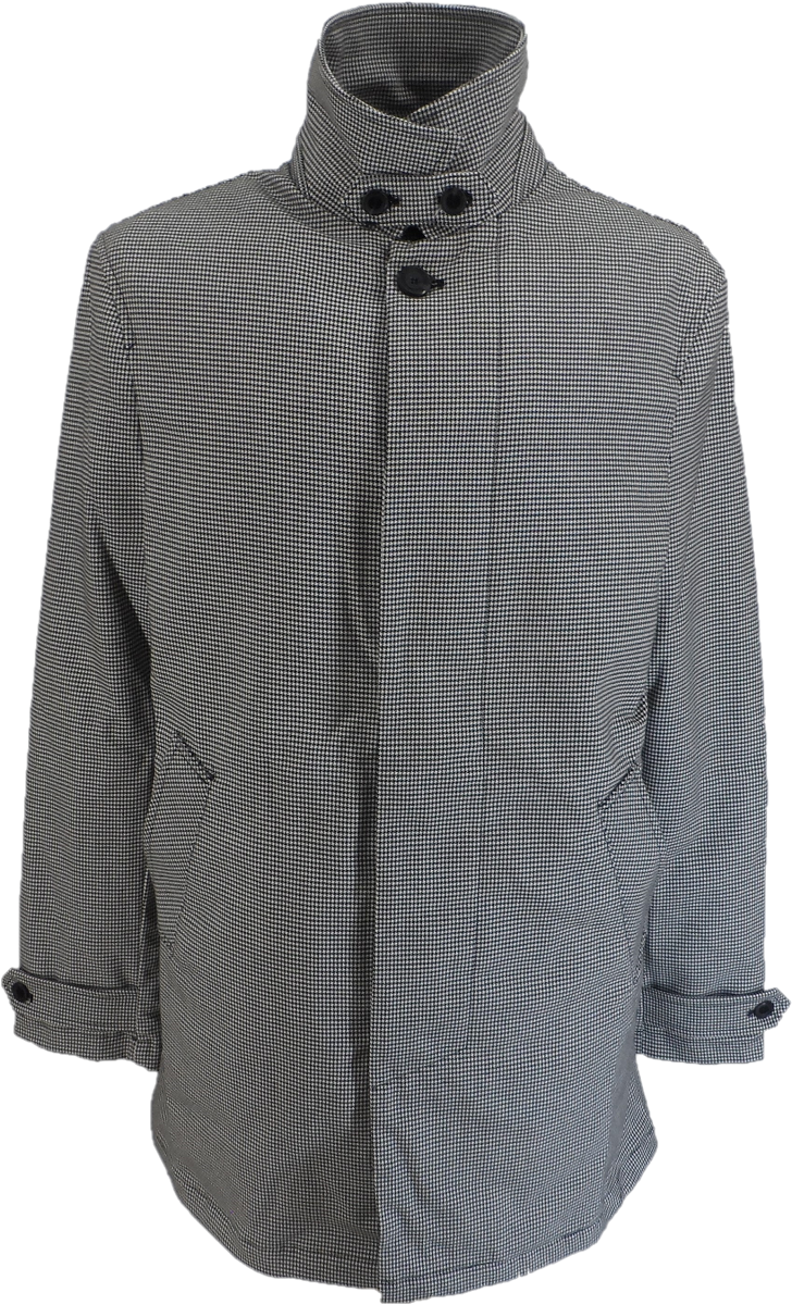 Trojan Mens Dogtooth Mac Coat