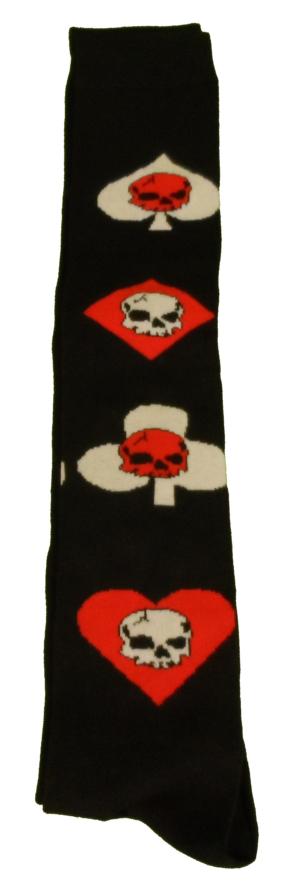 Ladies 2 Pair Pack of Skull Over the Knee Socks
