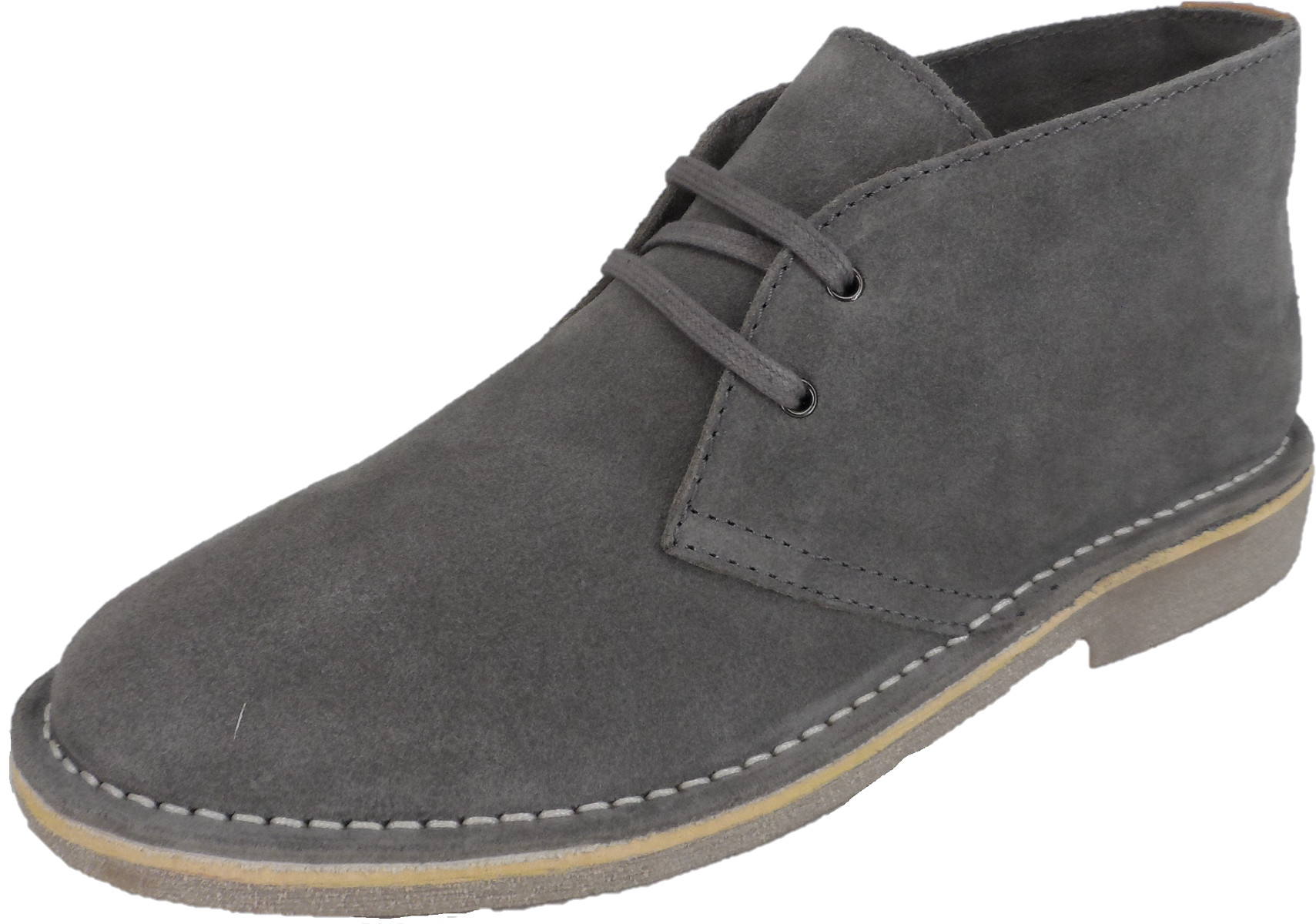 Mens grey top suede boots