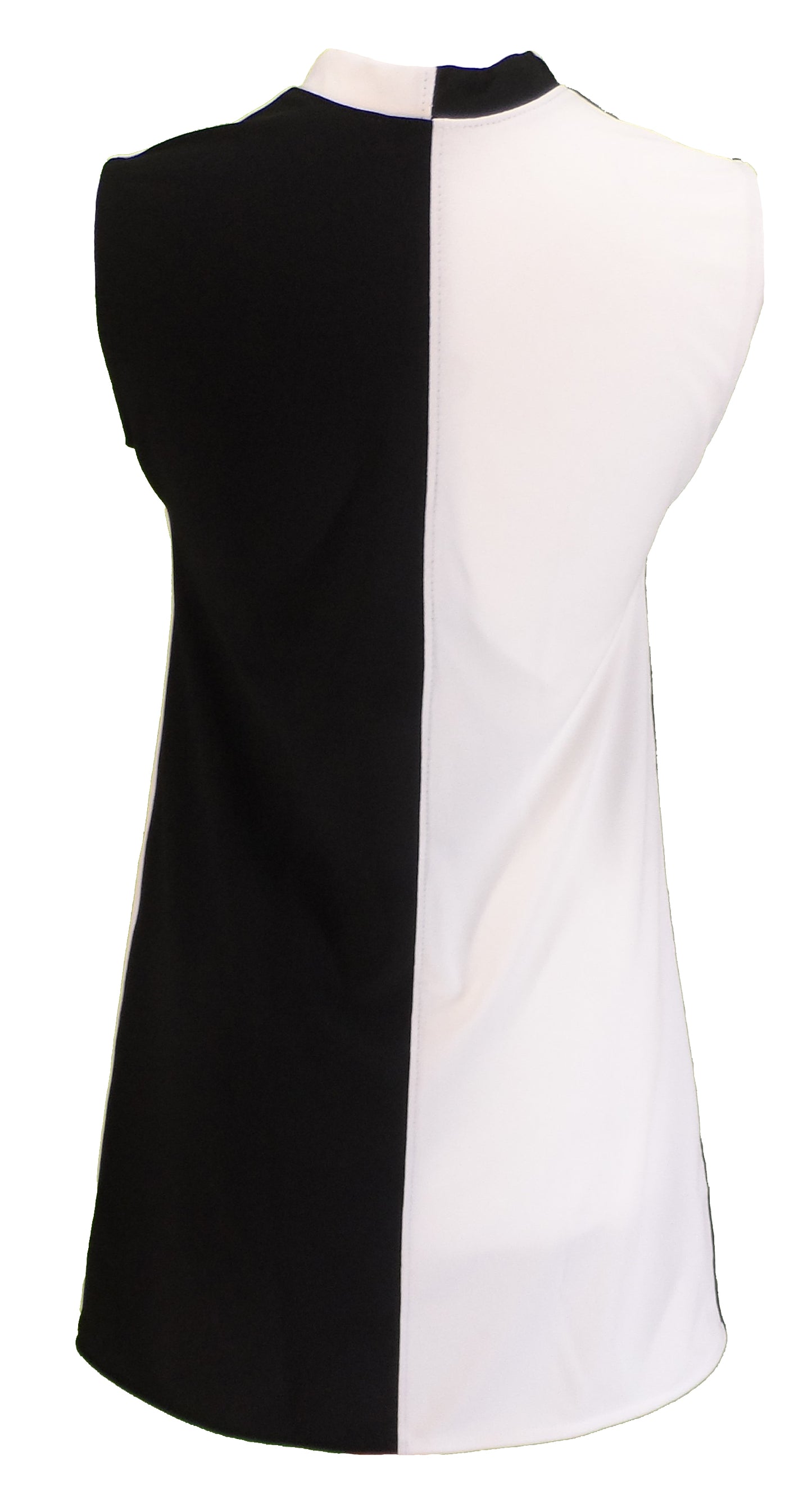 Ladies Retro Black and White Mod 2 Tone Dress