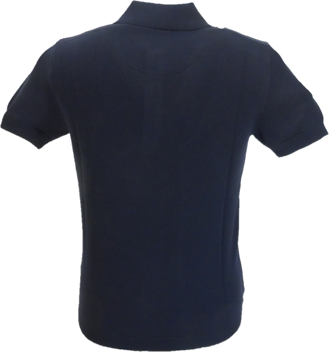 Trojan Records Navy/Orange/White Textured Stripe Polo Shirts