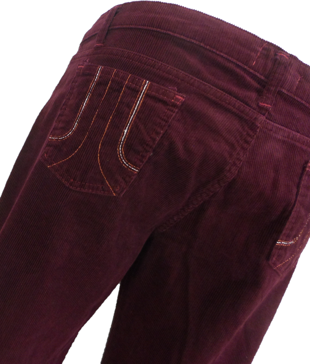 Run & Fly Mens Vintage 60s 70s Retro Burgundy Bell Bottom Super Flares
